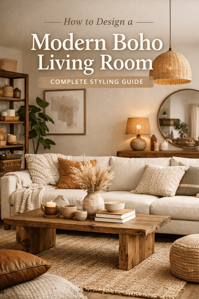 Modern boho living room guide