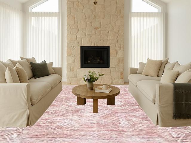 Pink rug living room ideas