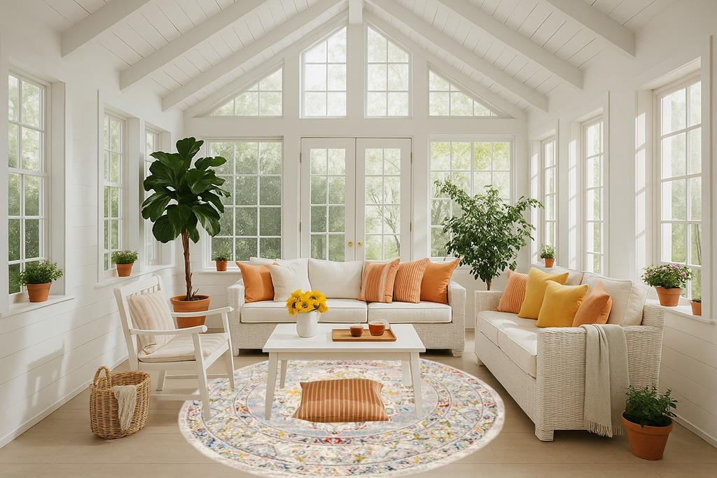 Round rug decorating ideas
